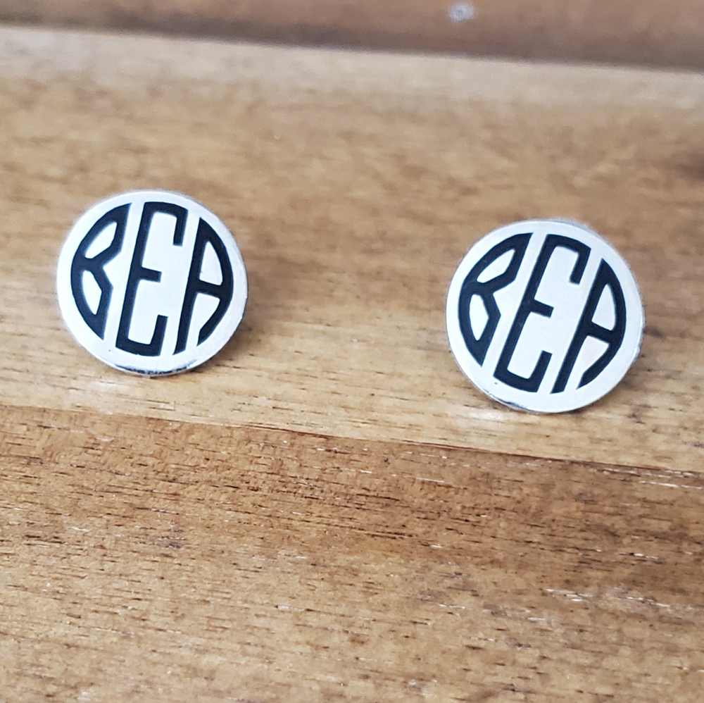 Initial earrings
